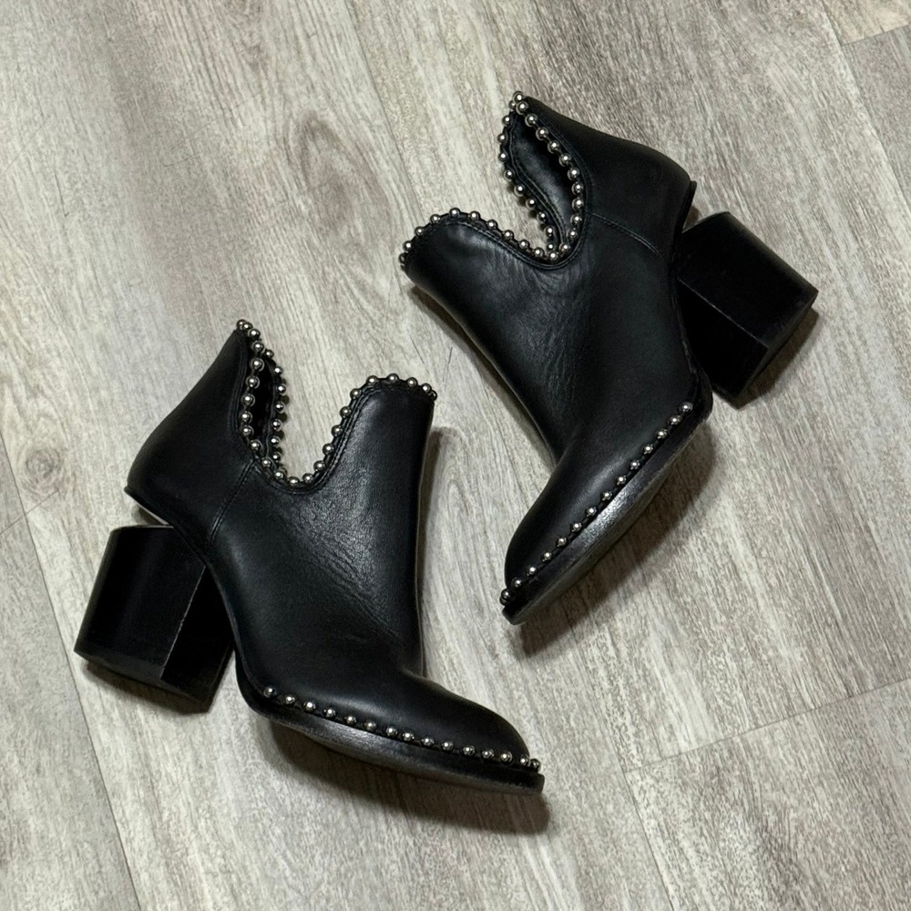 ALEXANDER WANG Gabi Cutout Leather Booties size 5.5